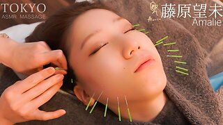 ASMR Acupuncture massage to achieve clear skin