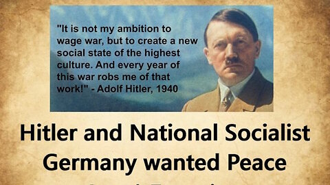 Hitler y Alemania querían la paz. 28 intentos de paz rechazados por los Aliados