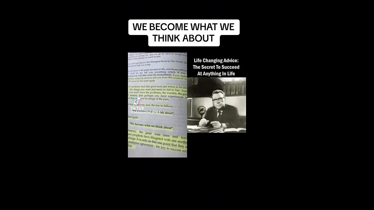 We become what we think about