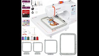 POOLIN EOC06 Embroidery Machine 7.9x11 Inch Large Hoop for Beginners