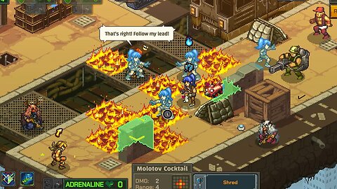 Metal Slug Tactics Gameplay: Eri, Nadia, Leona Run on Lieutenant Difficulty Sirocco City)