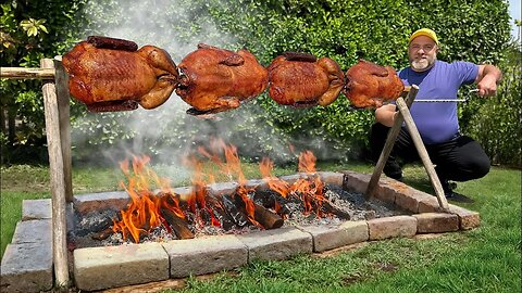 Roasting DUCK Over Blazing Fire: Crispy Golden Crust I Can't Forget!