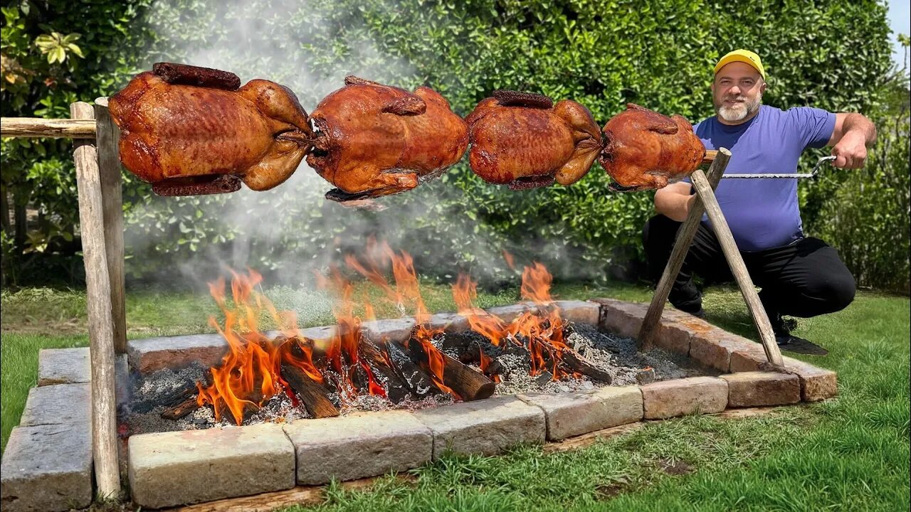 Roasting DUCK Over Blazing Fire: Crispy Golden Crust I Can't Forget!