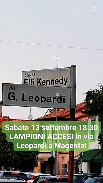 lampioni accesi a Magenta