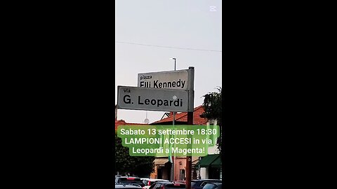 lampioni accesi a Magenta