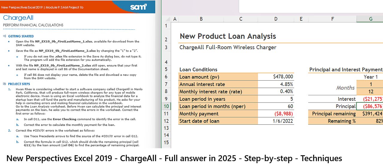 New Perspectives Excel 2019 | Module 9: SAM Project 1b | ChargeAll (Full answer in 2025)