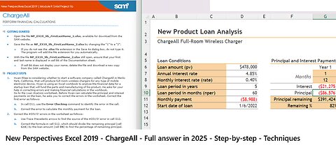 New Perspectives Excel 2019 | Module 9: SAM Project 1b | ChargeAll (Full answer in 2025)