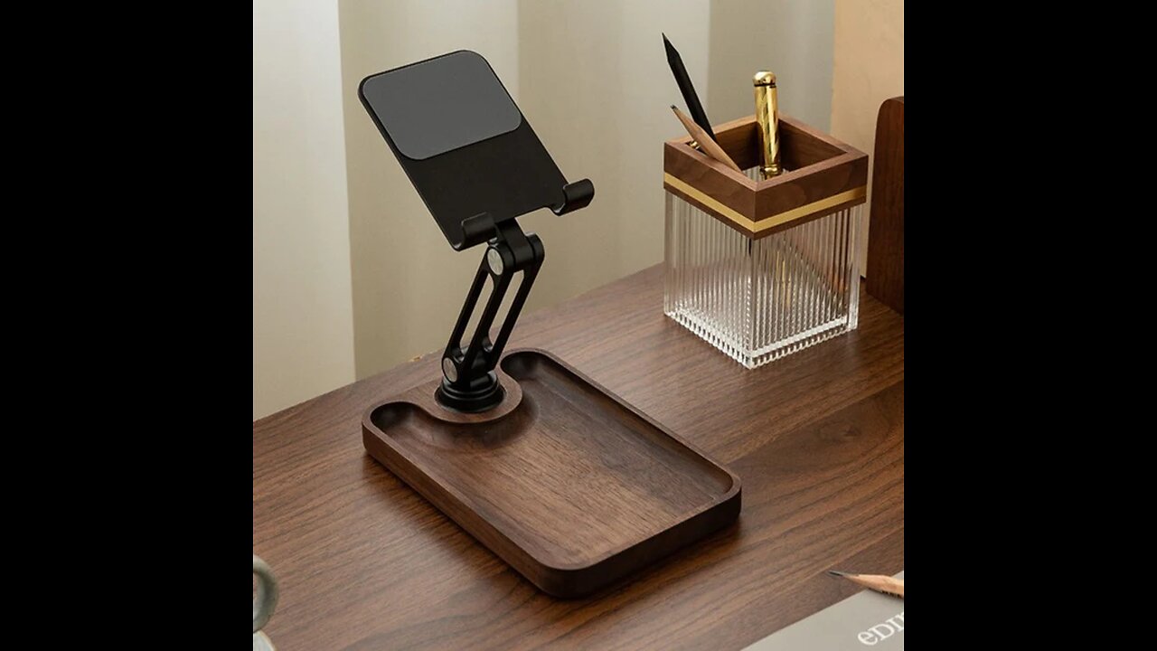 Multi-Functional Lazy Foldable Wooden Phone Stand