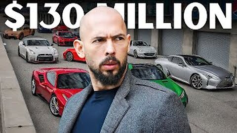 Andrew Tate Shows Off Insane $130 Million Car collection