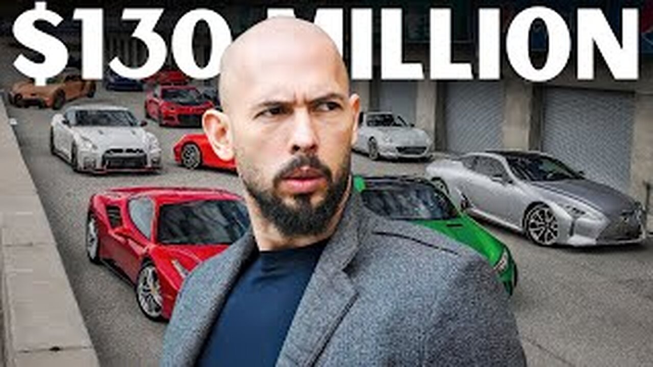 Andrew Tate Shows Off Insane $130 Million Car collection