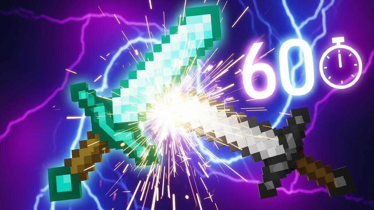 "Epic Minecraft PvP Combos in 60 Seconds!"