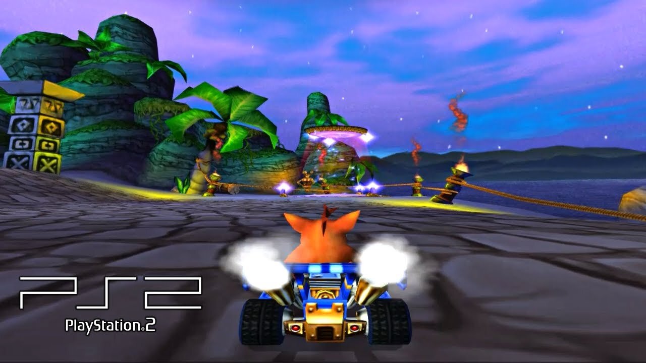 Crash Nitro Kart Title｜English, Español, 日本語