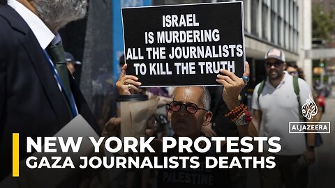 NYC protesters call out media, demand condemnation of Israel over Gaza journalists’ deaths