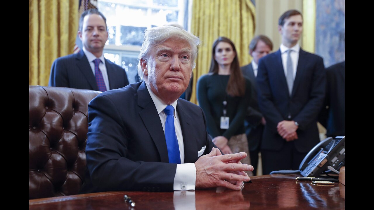 President Donald Trump signs Executive Orders and meets with US Ambassadors