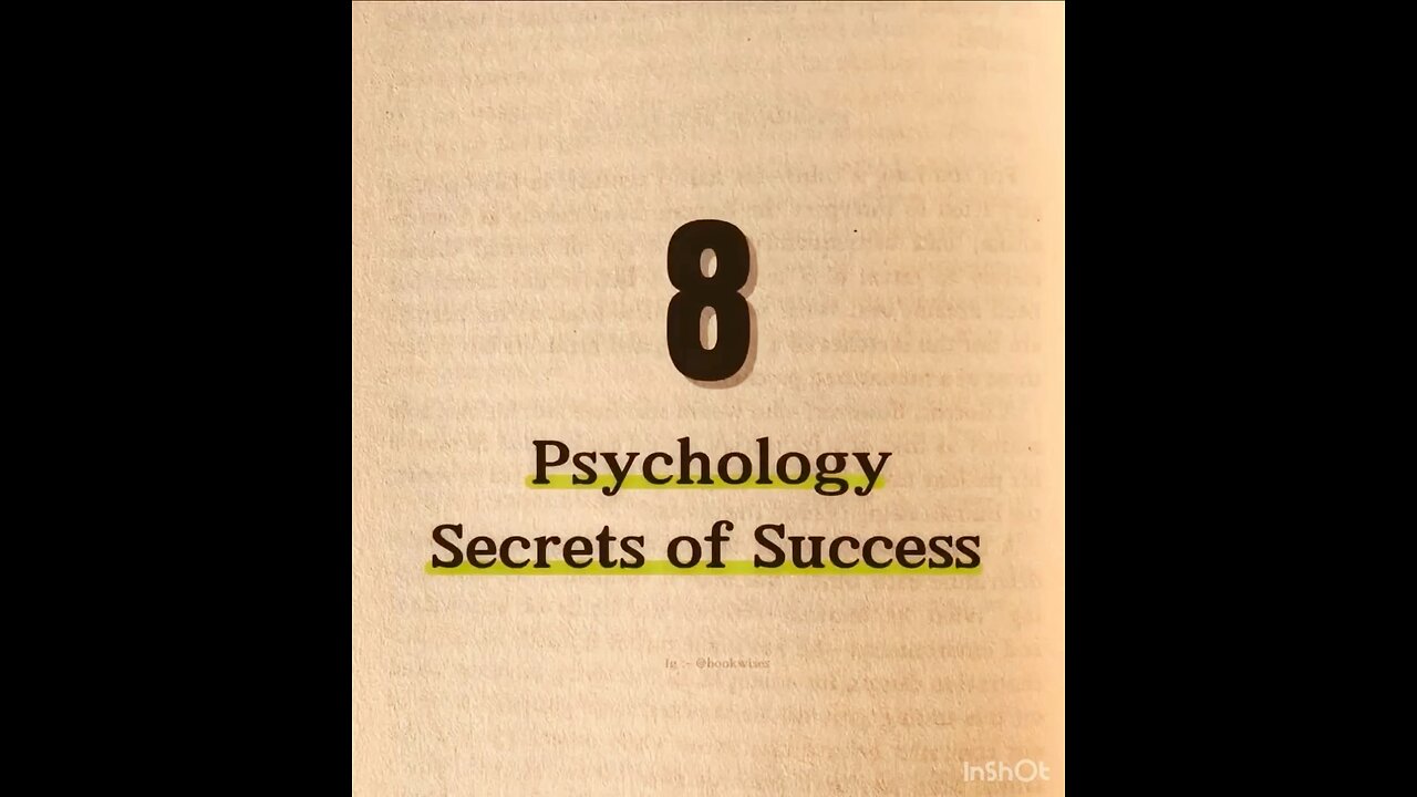 8 Psychology secrets of success