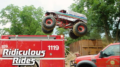 10,000lb Monster Truck Attempts Stunt