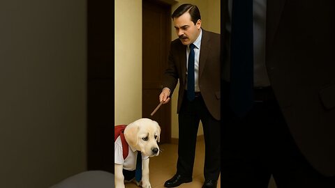 The poor puppy didn't have time so, his rich friends making fun of him