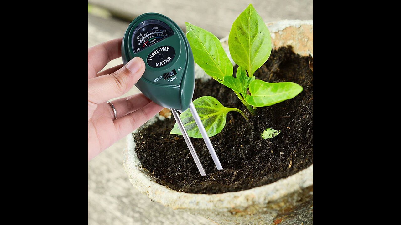 3-in-1 Soil Tester, with Soil Moisture_Light_pH Tester, for Indoor, Outdoor, Garden, Lawn, Farm Use