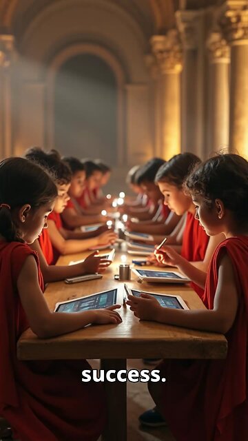 Why did Roman children play with wax tablets instead of toys?