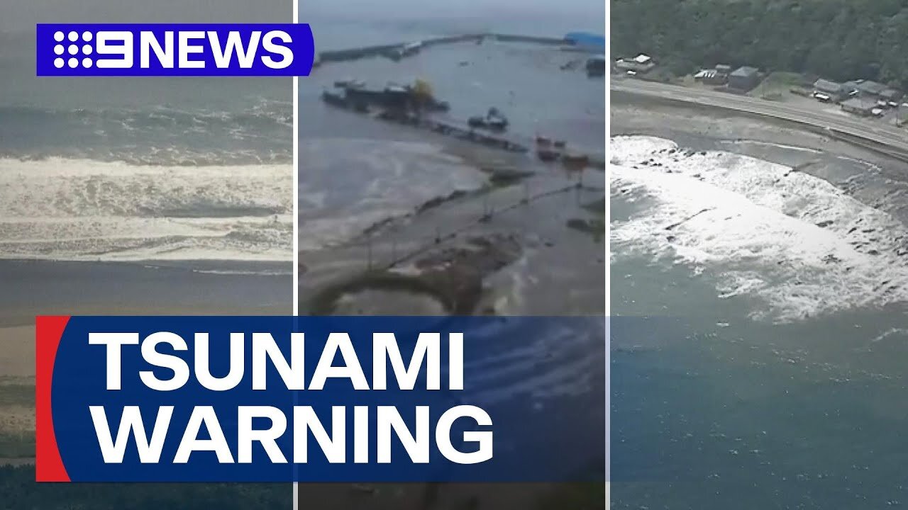 Tsunami warning after massive earthquake rocks Russian coast | 9 News Australia