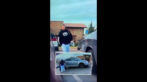 A man wearing pajamas was captured on video vandalizing a Tesla outside an Olive Garden in Wichita