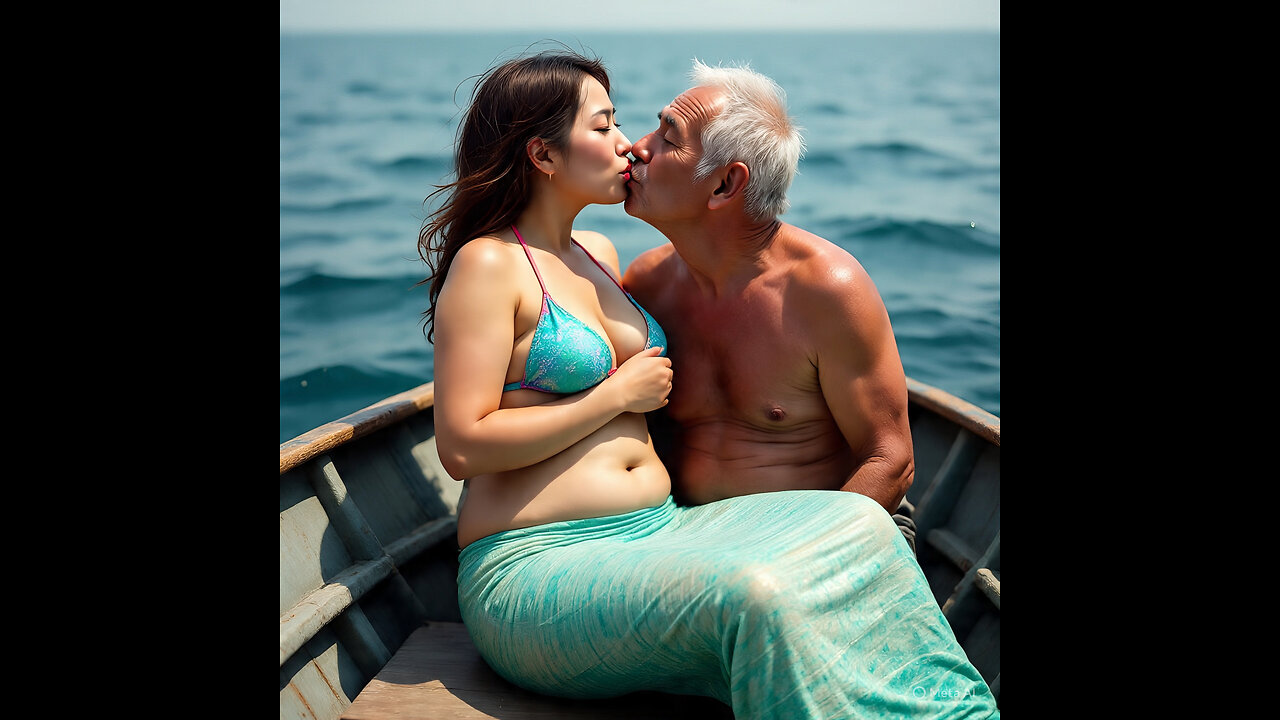 Whats old man doing with mermaid ???