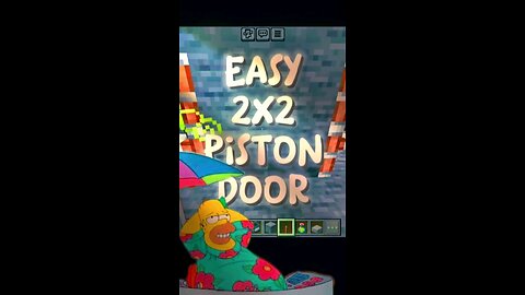 Minecraft How to build EASY 2x2 piston door #shorts #gaming #minecraft
