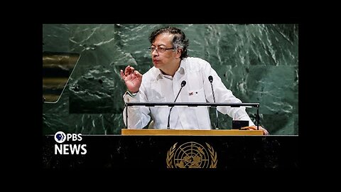 Colombian President Gustavo Petro Urrego speaks at 2025 United Nations General Assembly