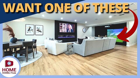EPIC Finished Basement Built to Entertain, with Custom Bar and Golf Simulator Room