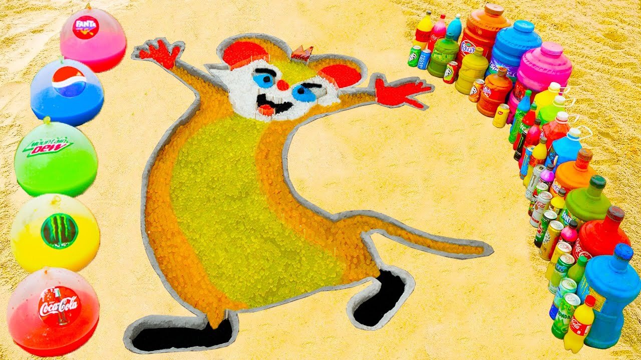 How to make Rainbow Epic Tails 2025 with Orbeez, Balloons Fanta, Pepsi, Coca Cola vs Mentos & Sodas