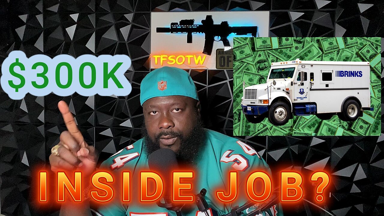 $300,000 UP IN THE AIR FROM THE BACK OF BRINKS TRUCK !