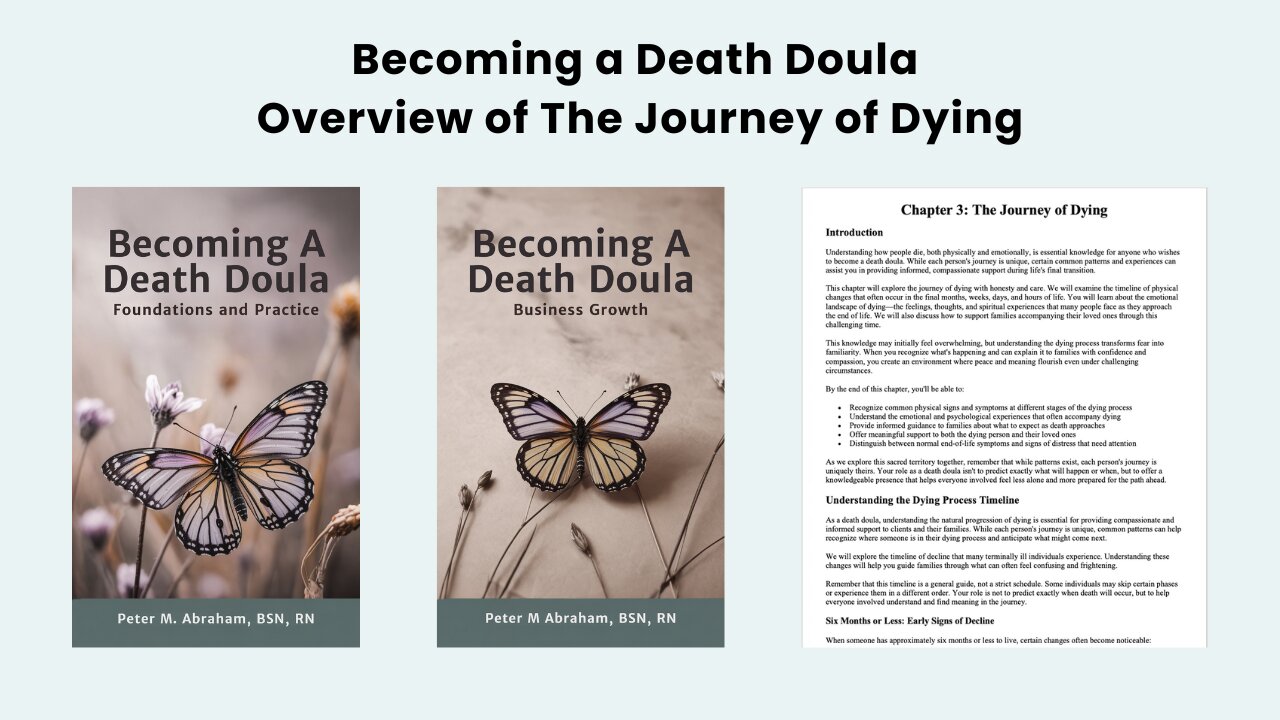 Becoming a Death Doula Overview of The Journey of Dying