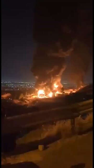 Erupts at Haifa Oil Refinery Supplying Zionist Warplanes