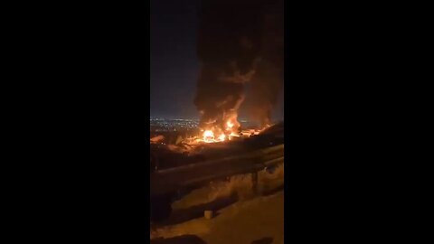 Erupts at Haifa Oil Refinery Supplying Zionist Warplanes