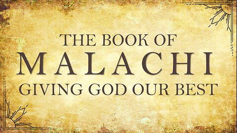 Malachi 1:1-5