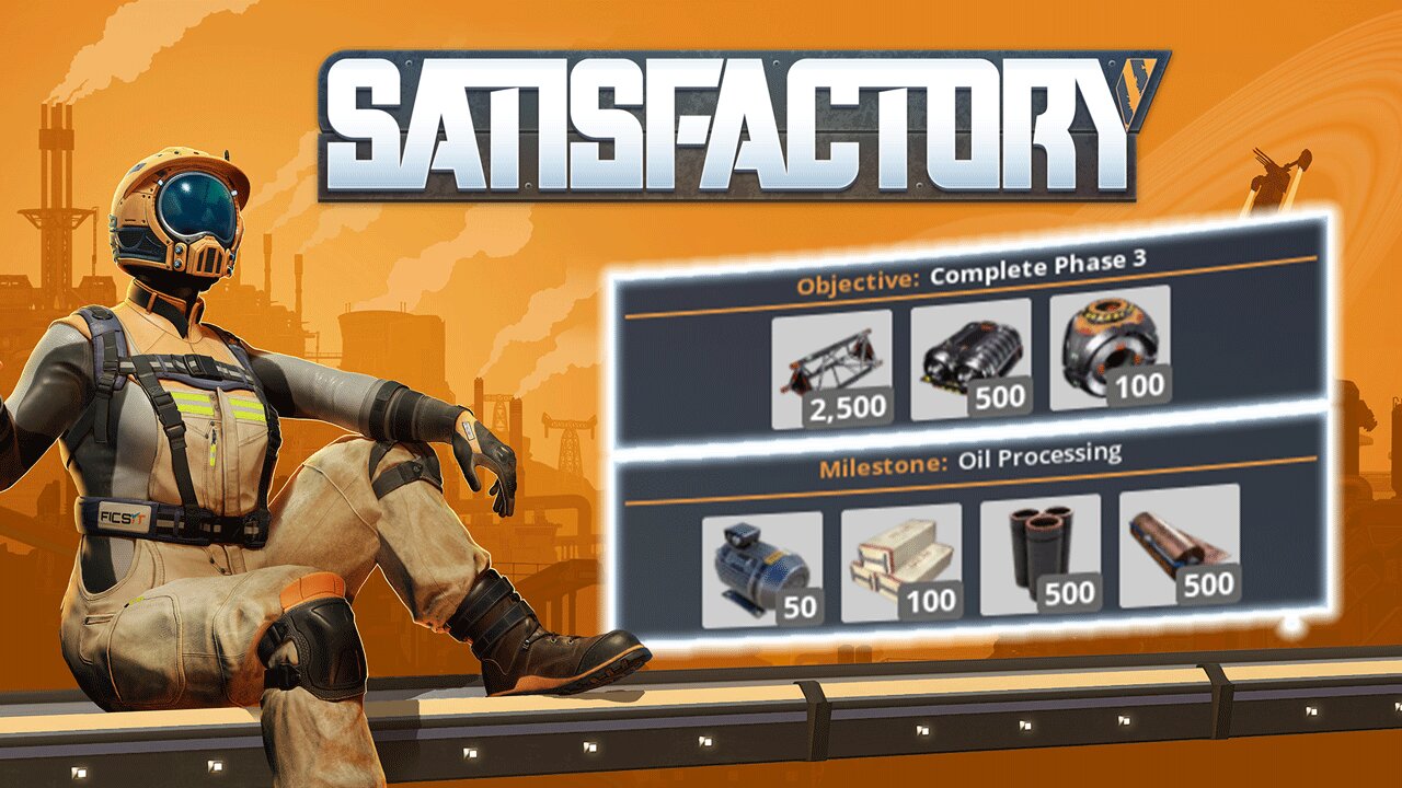 Satisfactory 1.0 Gameplay! Phase 3, Tier 5 - Truck Station/Coal Transport