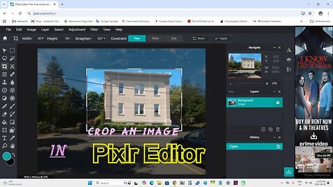 Crop an image in Pixlr Editor