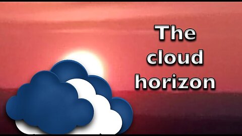 Sunset beyond the cloud horizon.