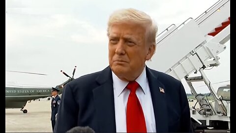 President Trump takes questions at Joint Base Andrews