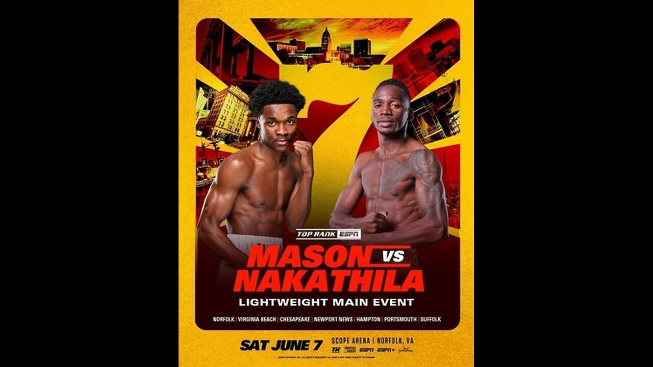 Abdullah Mason vs Jeremiah Nakathila - Jun 07 2025 - Norfolk, VA