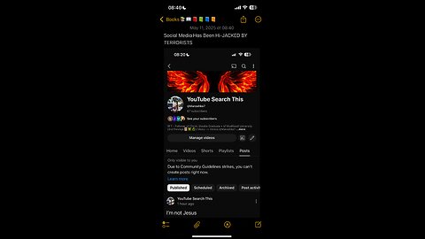 Banned from YouTube
