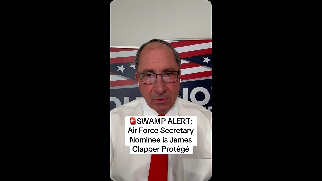 🚨SWAMP ALERT: Air Force Secretary Nominee is James Clapper Protégé