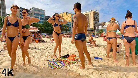 🇧🇷 Relaxing Autumn Vibes At Leblon Beach You Can't Miss! | Beach Walks 