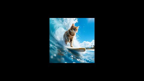 Funny Surfing Cat - Crazy Edit Series 1