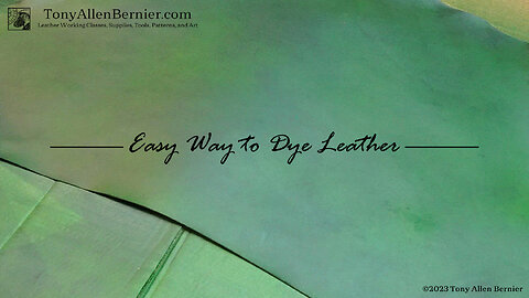 Easy Way to Dye Leather Fast!