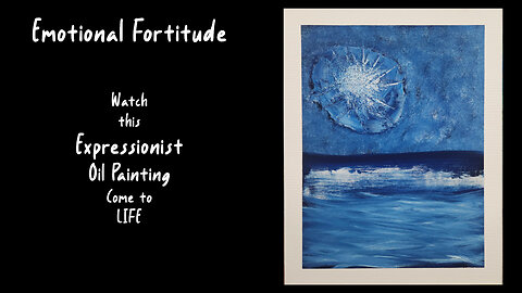 Mesmerizing Abstract Painting of a Fractured Moon & Ocean | Oil Art Process