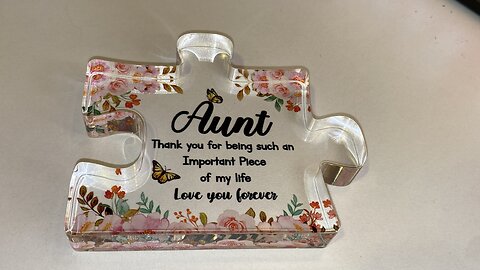 Mothers Day Gifts Aunt Engraved Acrylic Block Puzzle Piece Gift Mother Day Christmas Birthday Auntie