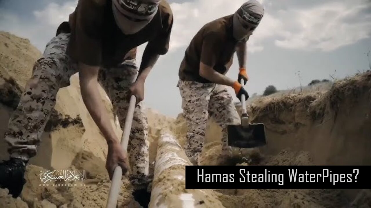 Hamas Stealing Water Pipes Lie Debubked