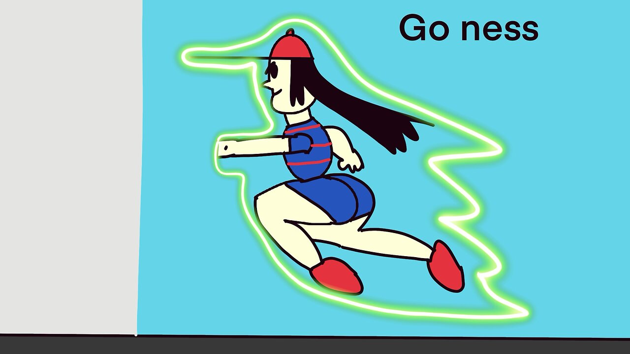 Ness fighting fallen creeps