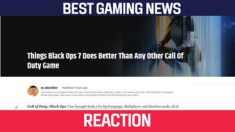 Reaction: "Things Call Of Duty Does Better Than Any Other Call Of Duty"